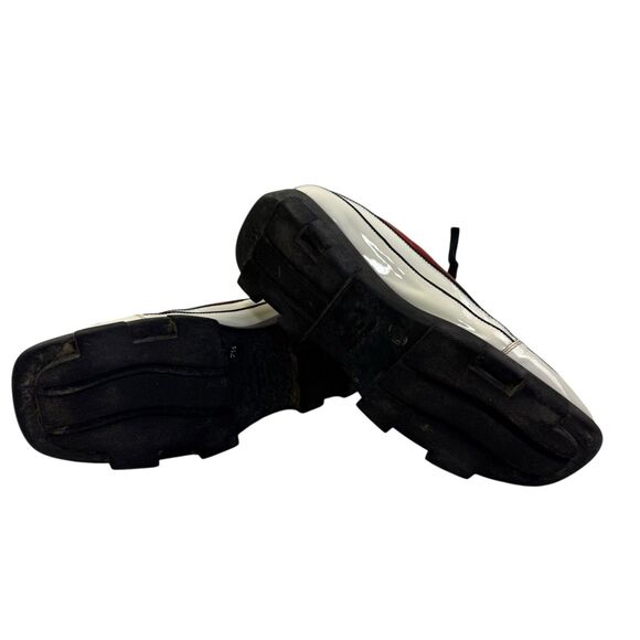 Donald Pliner Actor Red Leather Trainers Size 7.5M 9.5 US Chucks Shoes Patent - Picture 9 of 12